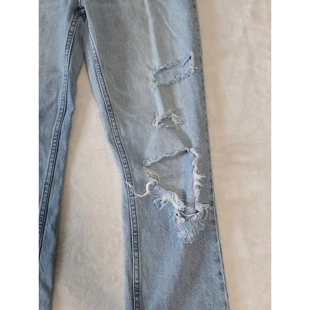 Abercrombie & Fitch Womens Size 25 0R Distressed Annie Girlfriend Hi Rise Jeans